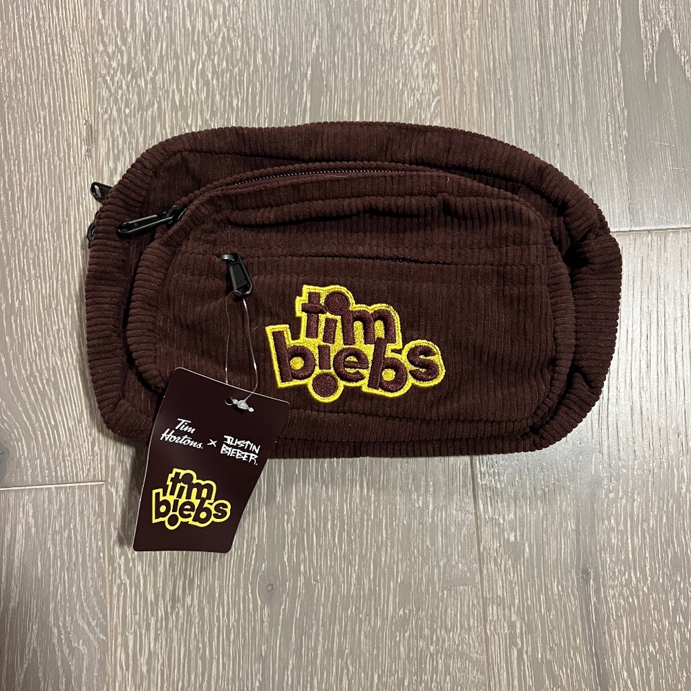 Tim Hortons x Justin Bieber "Tim Biebs" corduroy fanny pack